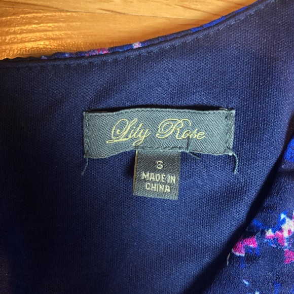 LILY ROSE geometric Aztec blue Dress Sz Small - Picture 8 of 12